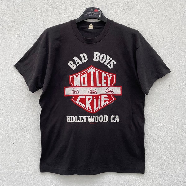 Vintage 1987 Motley Crue Bad Boy Single Stitch T shirt Made In Usa Band T shirt