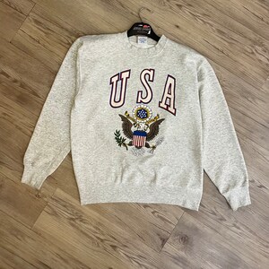 Vintage 90s USA Ex Pluribus Unum Crewneck Size L made In Usa / United States