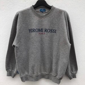 Vintage Hiromi Rossi Spell out Pullovers sweatshirt maat groot L
