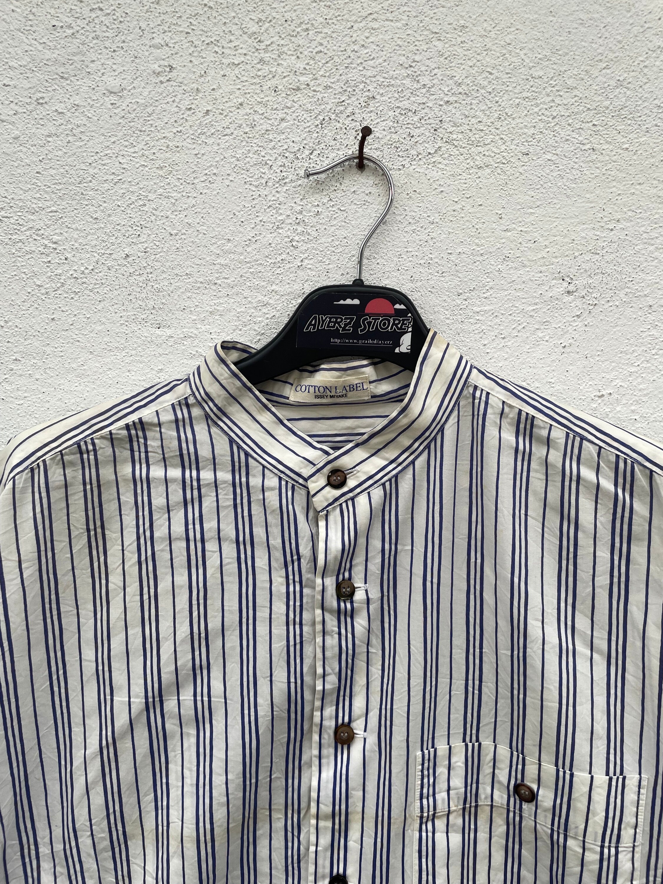 トップス 90s ISSEY MIYAKE MEN Cotton Shirt M ISSEY MIYAKE 90s Hamilton Period Long Sleeve Shirt Plaid