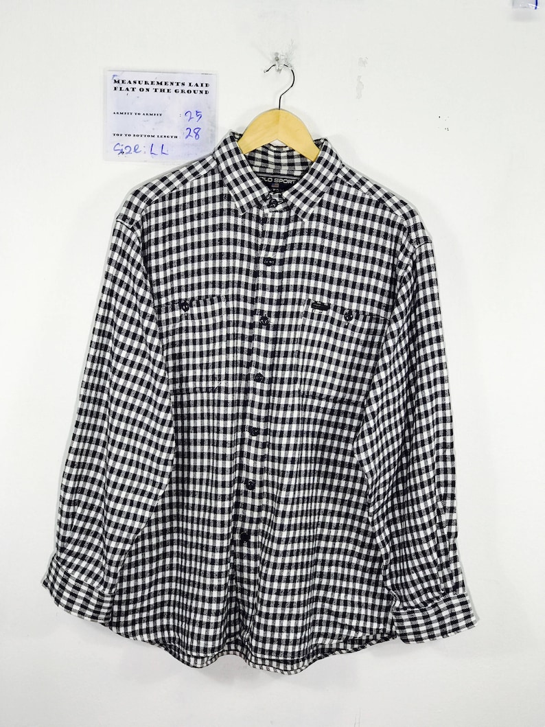 Les Lauren Flanelle Ralph Sport Rare Vintage Veste Polo Ll De Taille En Bear Chemise Sportif EY9eWHIDb2