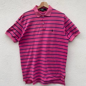 Rare Vintage Polo Ralph Lauren Striped polo T-shirt size L Large / Polo Ralph Lauren sweater / Polo Bear Ralph Lauren Sweatshirt /