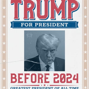 TRUMP MUGSHOT 2024 Fulton County Georgia