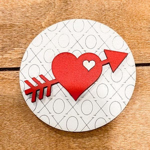 Heart and Arrow 3-Inch Insert for Interchangeable Seasonal Sign | Interchangeable Hanging Sign | Seasonal Decor | Valentines DayDecor