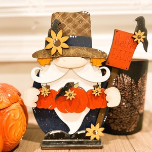 Scarecrow Gnome | Fall Gnome Decor | Fall Tiered Tray Decor | Fall Decor