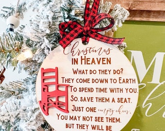 Christmas in Heaven Ornament, In Remembrance Ornament, Christmas Decor