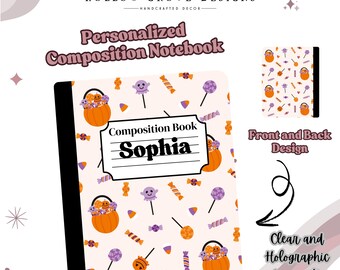 Cahier de composition personnalisé | Carnet de notes personnalisé | Cadeau pour la rentrée des classes | Fournitures scolaires personnalisées | Fournitures scolaires personnalisées pour enfants