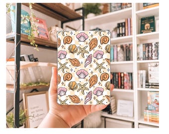 Muscheln Beachy Kindle Insert | Dekorative Kindle Einlage | Klare Kindle Hülle einlegen | Buch-Girly Dekor | Geschenk für Buchliebhaber