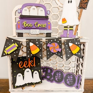 Boo Crew Halloween Tiered Tray Set | Halloween Decor | Tiered Tray Sets | Halloween Shelf Sitter