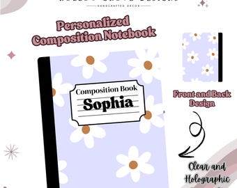 Personalized Composition Notebook | Custom Notebook | Back to School Gift | Custom School Supplies | Personalized School Supplies for Kids