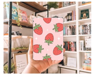 Erdbeer Kindle einfügen | Dekorative Kindle-Einlage | Klare Kindle Hülle einlegen | Spaß E-Reader Zubehör | Geschenk für Buchliebhaber