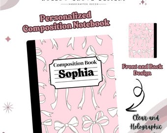 Personalized Composition Notebook | Custom Notebook | Back to School Gift | Custom School Supplies | Personalized School Supplies for Kids