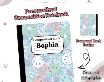Personalized Composition Notebook | Custom Notebook | Back to School Gift | Custom School Supplies | Personalized School Supplies for Kids