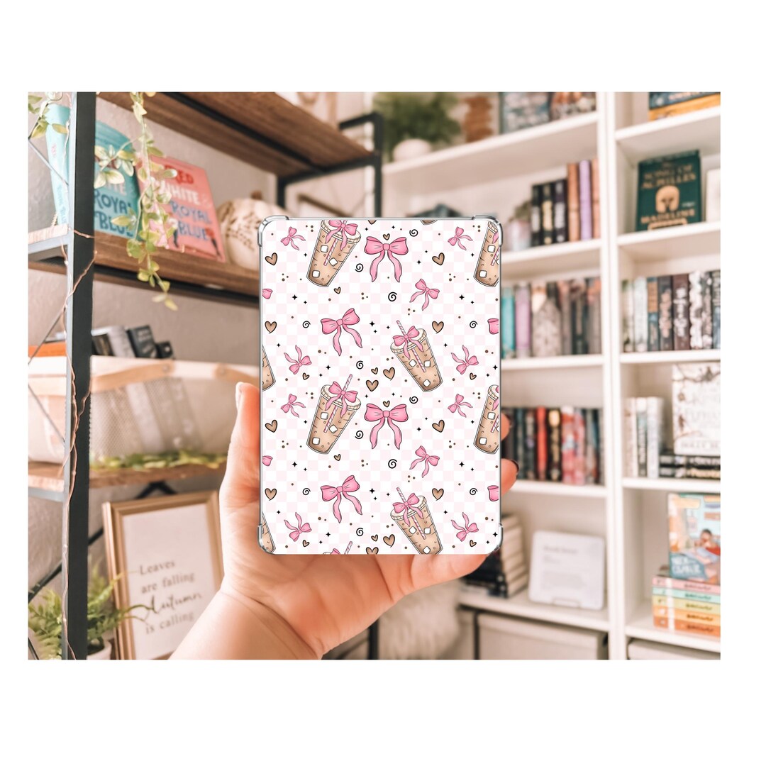 Iced Coffee Girly Kindle Insert | Decorative Insert | Clear Kindle Case ...