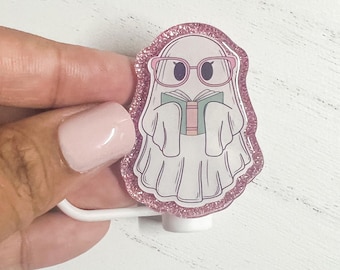 Adorno de pajita fantasmal de libros / Accesorios para vasos para amantes de los libros / Adorno de pajita para vaso Stanley