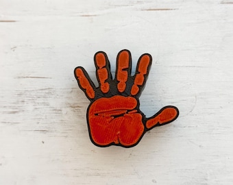 Bloody Handprint Straw Charm | Stanley Straw Accessory | Horror Tumbler Straw Accessories | Tumbler Accessories