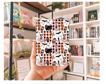 Retro-Spooky Ghost Kindle-Einsatz | Herbst Kindle Dekor | Klare Kindle Hülle einlegen | Stanley Ghost Kindle Einsatz | Geschenk für Buchliebhaber