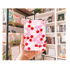 Coquette Cherry Kindle Insert | Decorative Kindle Insert | Clear Kindle Case Insert | Book Girly Decor | Gift for Book Lover | Bows