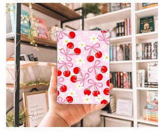 Inserto Kindle Coquette Cherry / Inserto Kindle decorativo / Inserto per custodia Kindle trasparente / Decorazione per ragazze con libri / Regalo per amanti dei libri / Fiocchi
