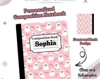 Cahier de composition personnalisé | Carnet de notes personnalisé | Cadeau pour la rentrée des classes | Fournitures scolaires personnalisées | Fournitures scolaires personnalisées pour enfants