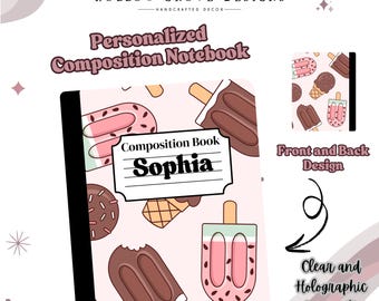Personalized Composition Notebook | Custom Notebook | Back to School Gift | Custom School Supplies | Personalized School Supplies for Kids