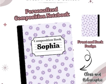 Personalized Composition Notebook | Custom Notebook | Back to School Gift | Custom School Supplies | Personalized School Supplies for Kids