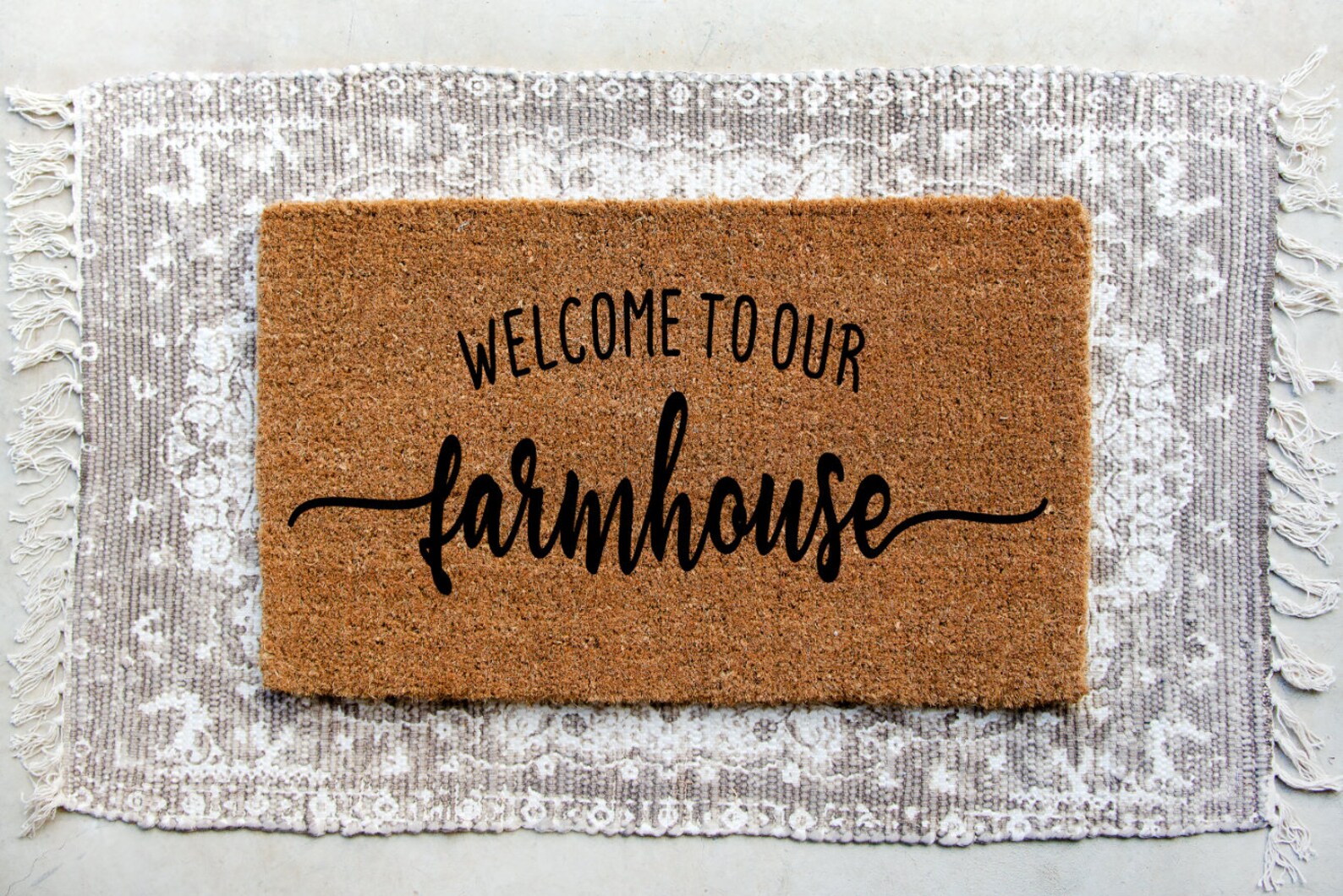 to Our Farmhouse Door Mat Custom Doormat Etsy