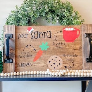 Custom Santa Tray | Personalized Santa Tray | Cookies for Santa | Christmas Tray | Christmas Cookie Tray