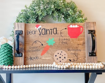 Custom Santa Tray | Personalized Santa Tray | Cookies for Santa | Christmas Tray | Christmas Cookie Tray