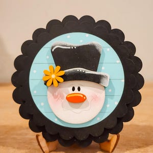 Snowman 3-Inch Insert for Interchangeable Seasonal Sign | Interchangeable Hanging Sign | Seasonal Decor | Winter Decor | Snowman Sign