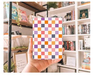 Fall Checker Kindle Insert | Clear Kindle Case Insert | Spooky Skull Decor | Gift for Book Lover| Halloween Kindle Decor