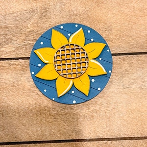 Sunflower 3-Inch Insert for Interchangeable Seasonal Sign | Interchangeable Hanging Sign | Seasonal Decor | Spring Decor