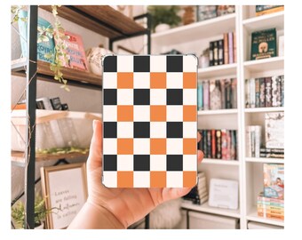Halloween Checker Kindle Insert | Clear Kindle Case Insert | Spooky Skull Decor | Gift for Book Lover| Halloween Kindle Decor