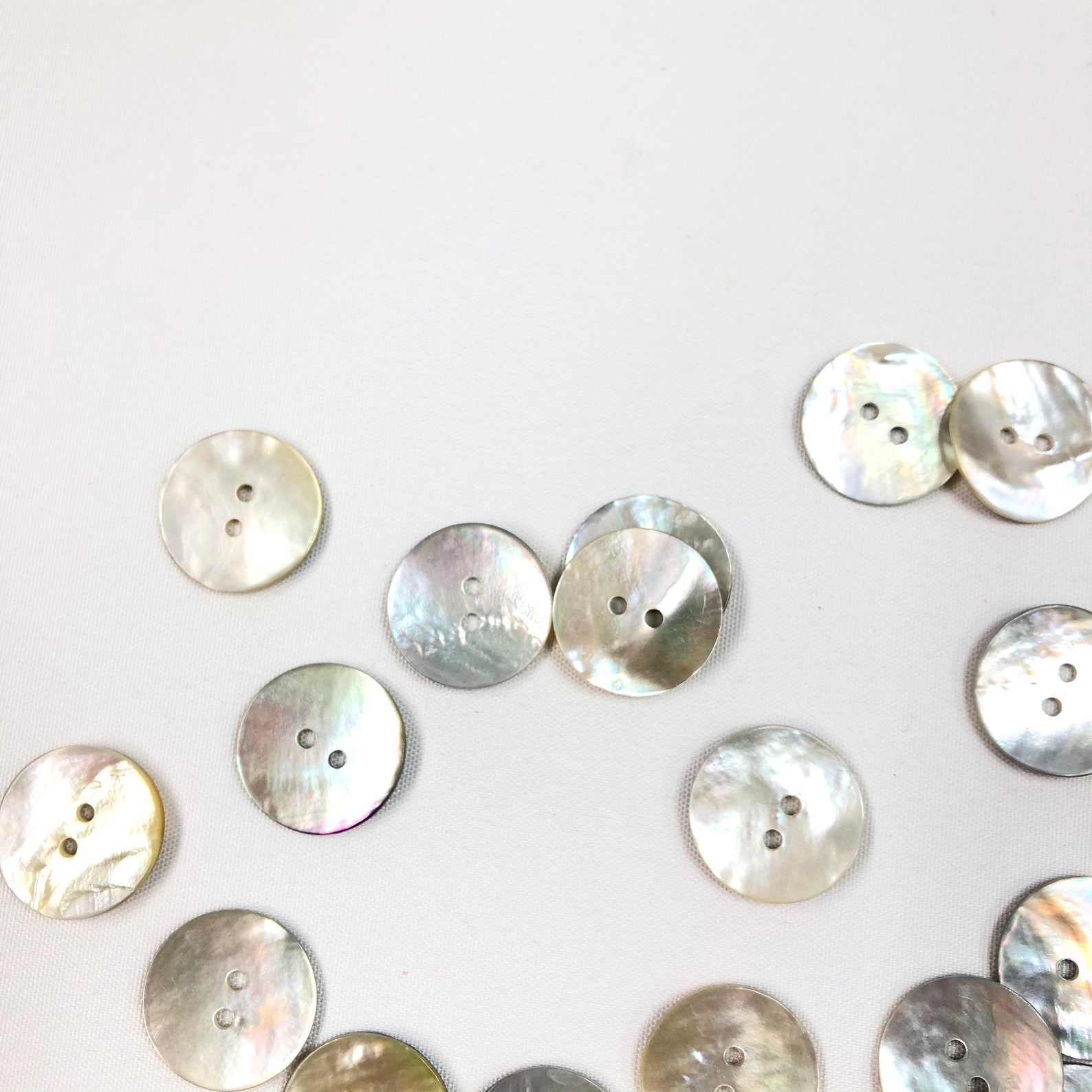 Mother of pearl buttons 22mm 0.86inch natural beautiful Etsy