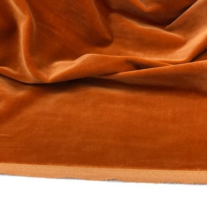 Cotton velvet, dark green, ocher yellow, crimson red, thick quality, cotton, velvet, curtain fabric, upholstery fabric, image 7