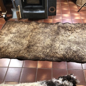 Felted long wool rug image 8