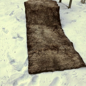 Felted long wool rug image 10