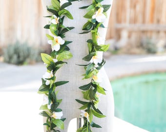 12 Hawaiian Lei Burgundy White Leis Party Pack Luau Graduation