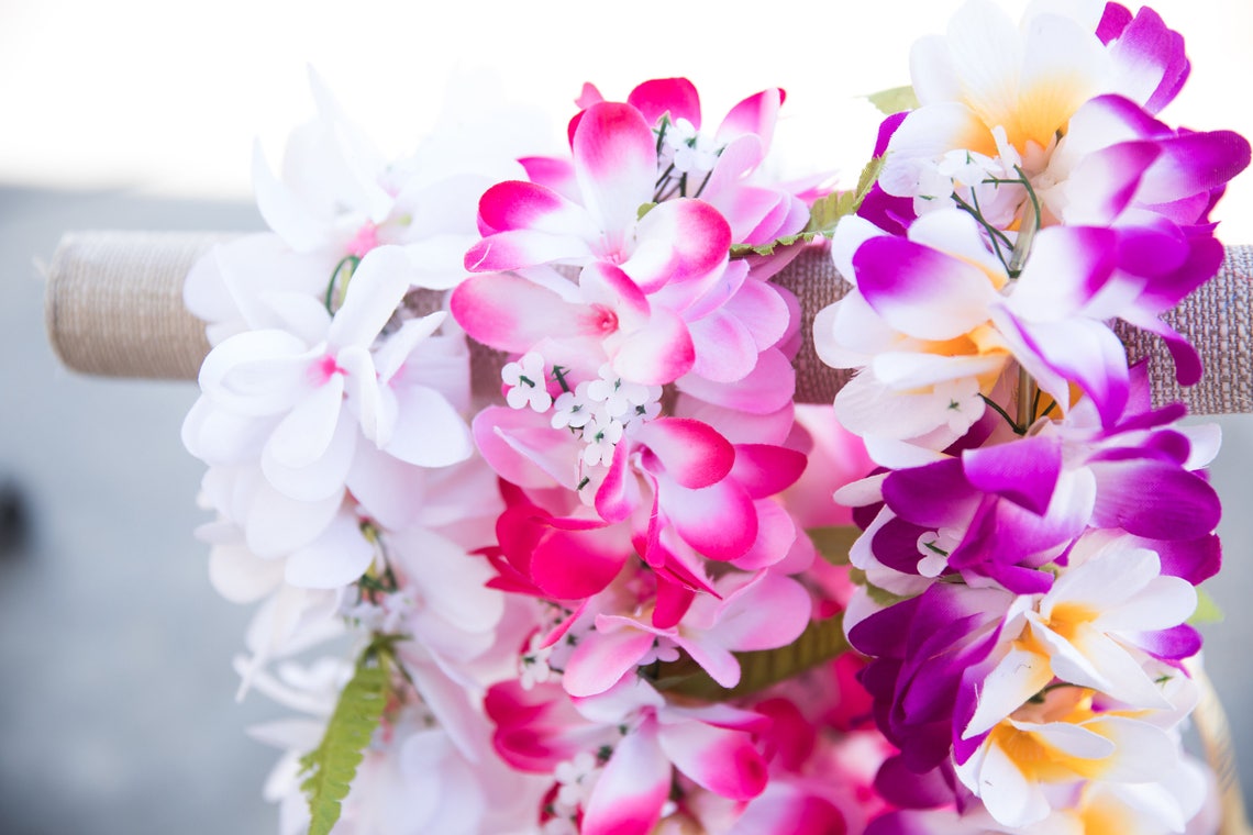 Bundle Deluxe SILK FLOWER LEI 3 Plumerias Leis Etsy