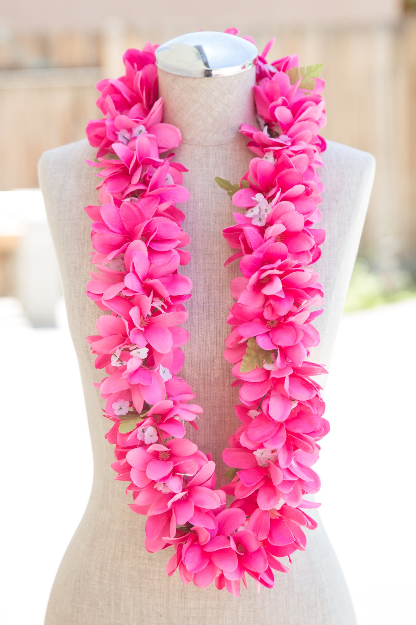 Deluxe SILK FLOWER LEI All Pink Plumerias Etsy