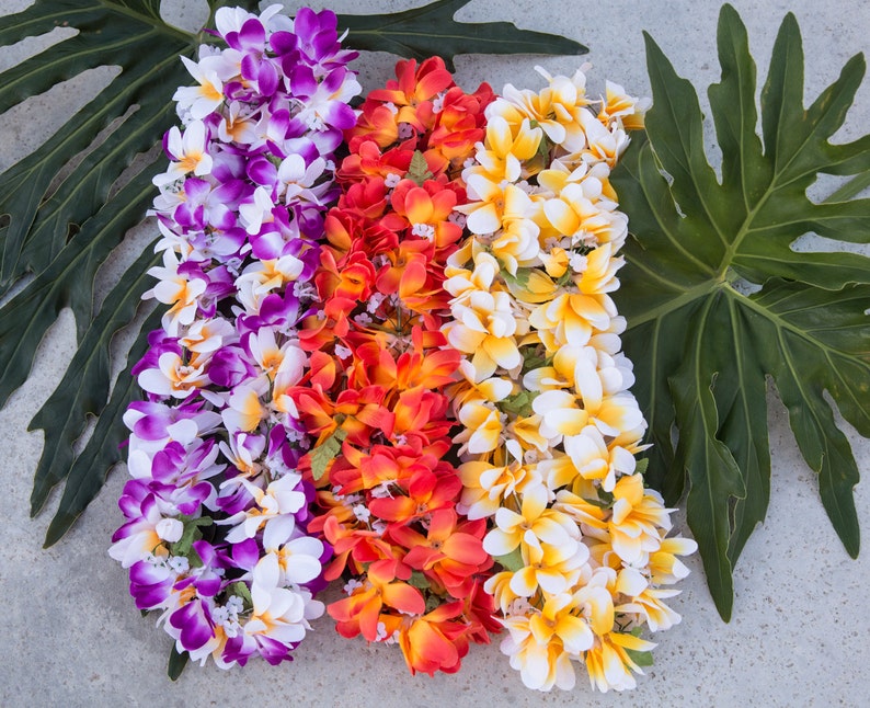 Bundle Deluxe SILK FLOWER LEI 3 Plumerias Leis Etsy Sweden