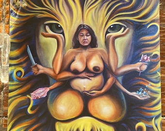 Lioness Goddess Divine Feminine Mother art print LARGE