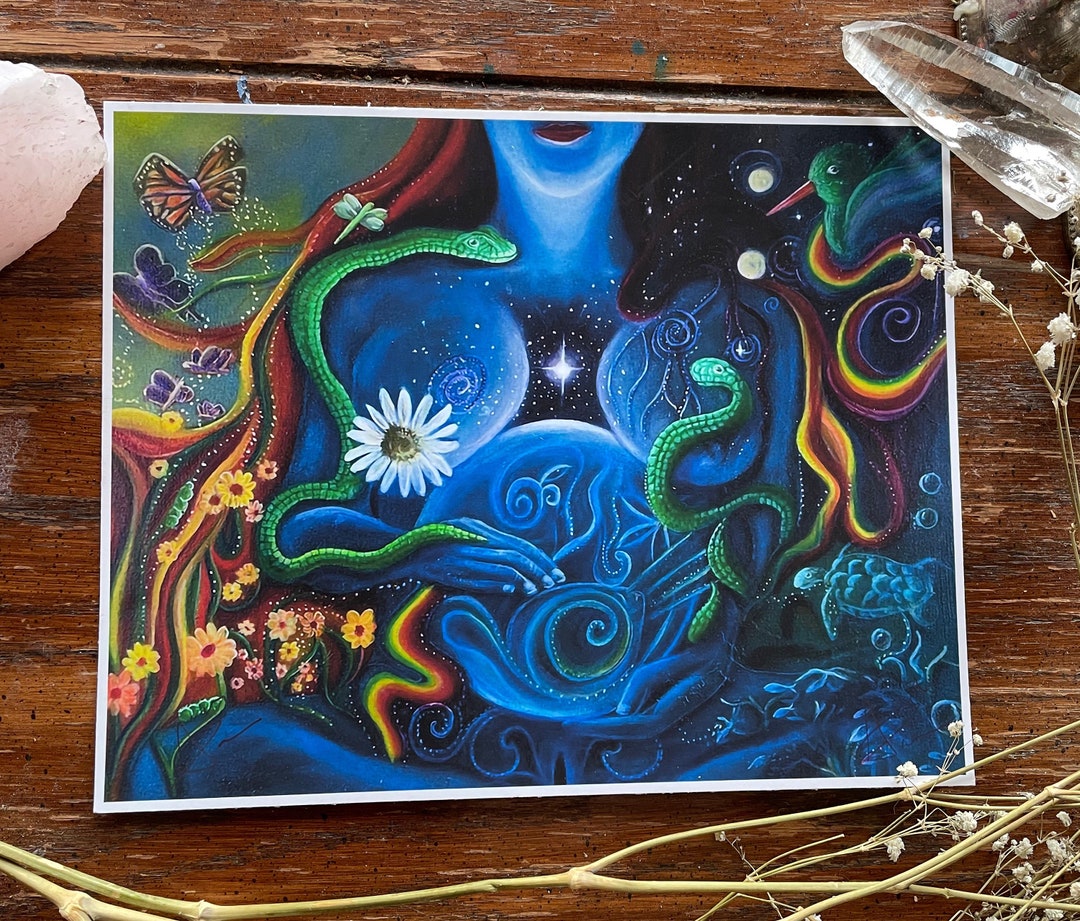 Mother Earth Goddess Art Print - Etsy