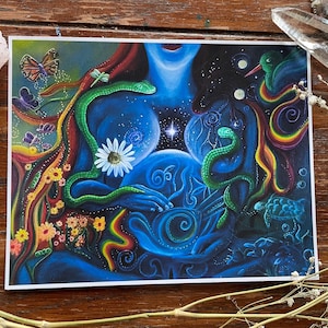 Impressão artística da Deusa da Mãe Terra
