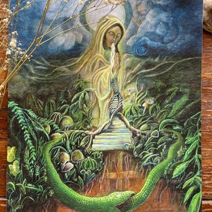 Santo Daime LARGE PRINT Earth Mother Mary Plant Medicine