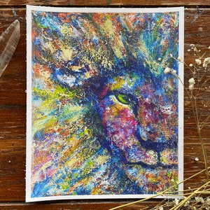 Rainbow Lion Spirit Animal print