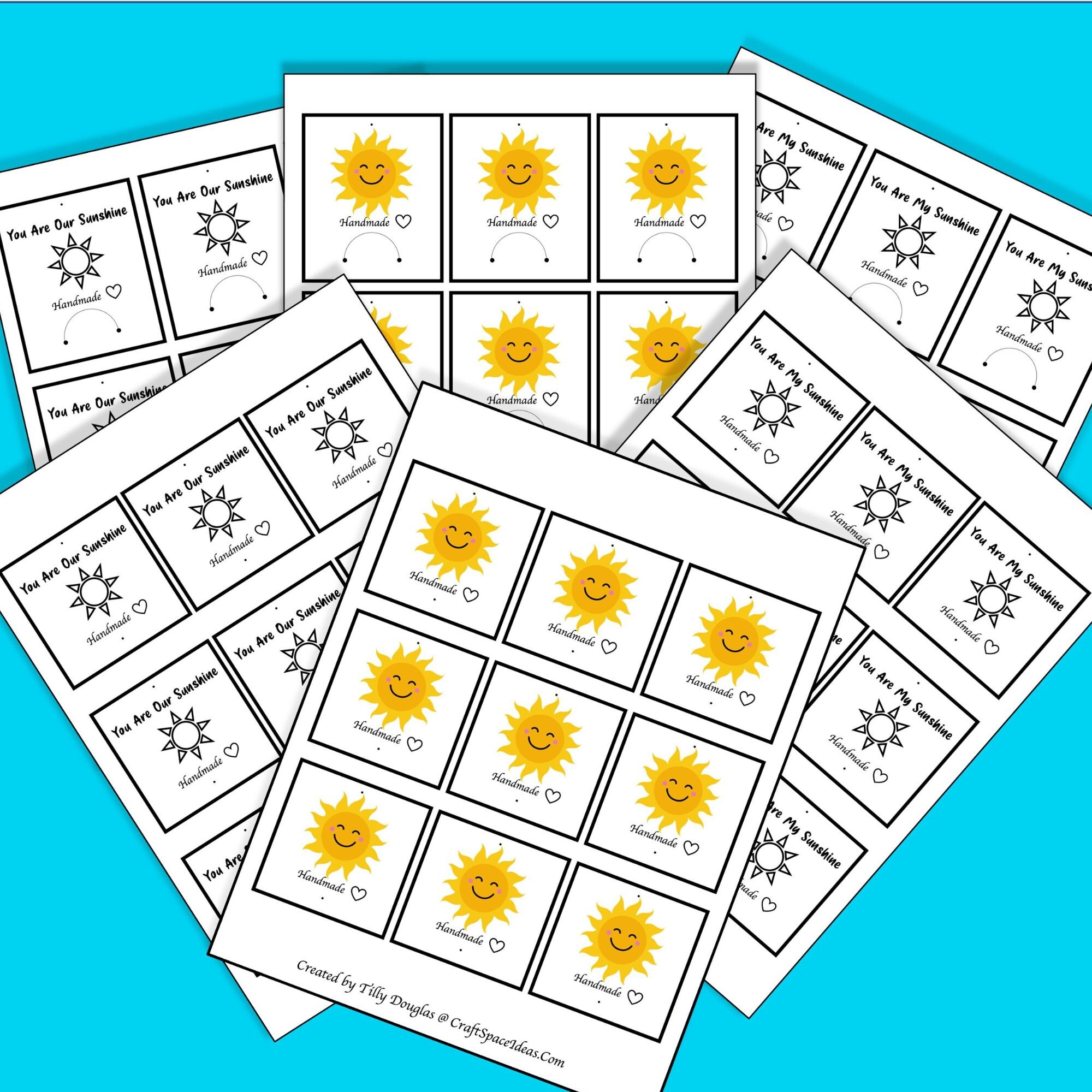 Printable Display Cards for Sun Keychains PDF Download - Craft Fair ...