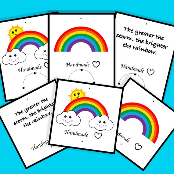 Printable Display Cards for Rainbow Keychains PDF Download - Etsy