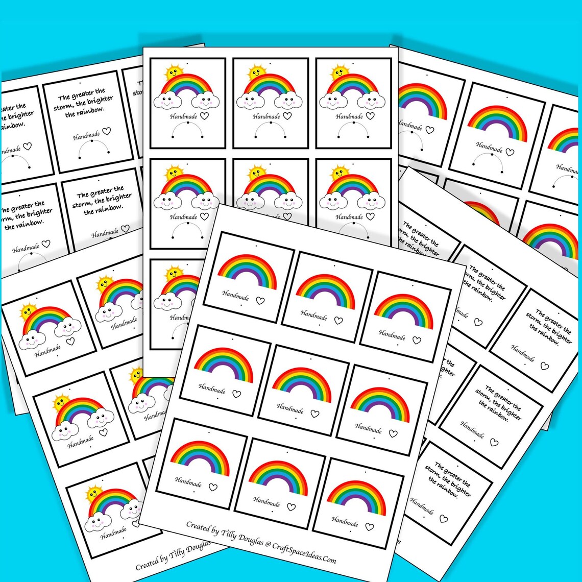 Printable Display Cards for Rainbow Keychains PDF Download - Craft Fair ...