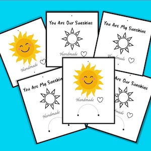 Tarjetas de presentación imprimibles para llaveros de sol Descargar PDF - Feria de artesanía / Etiquetas de exhibición de mercado
